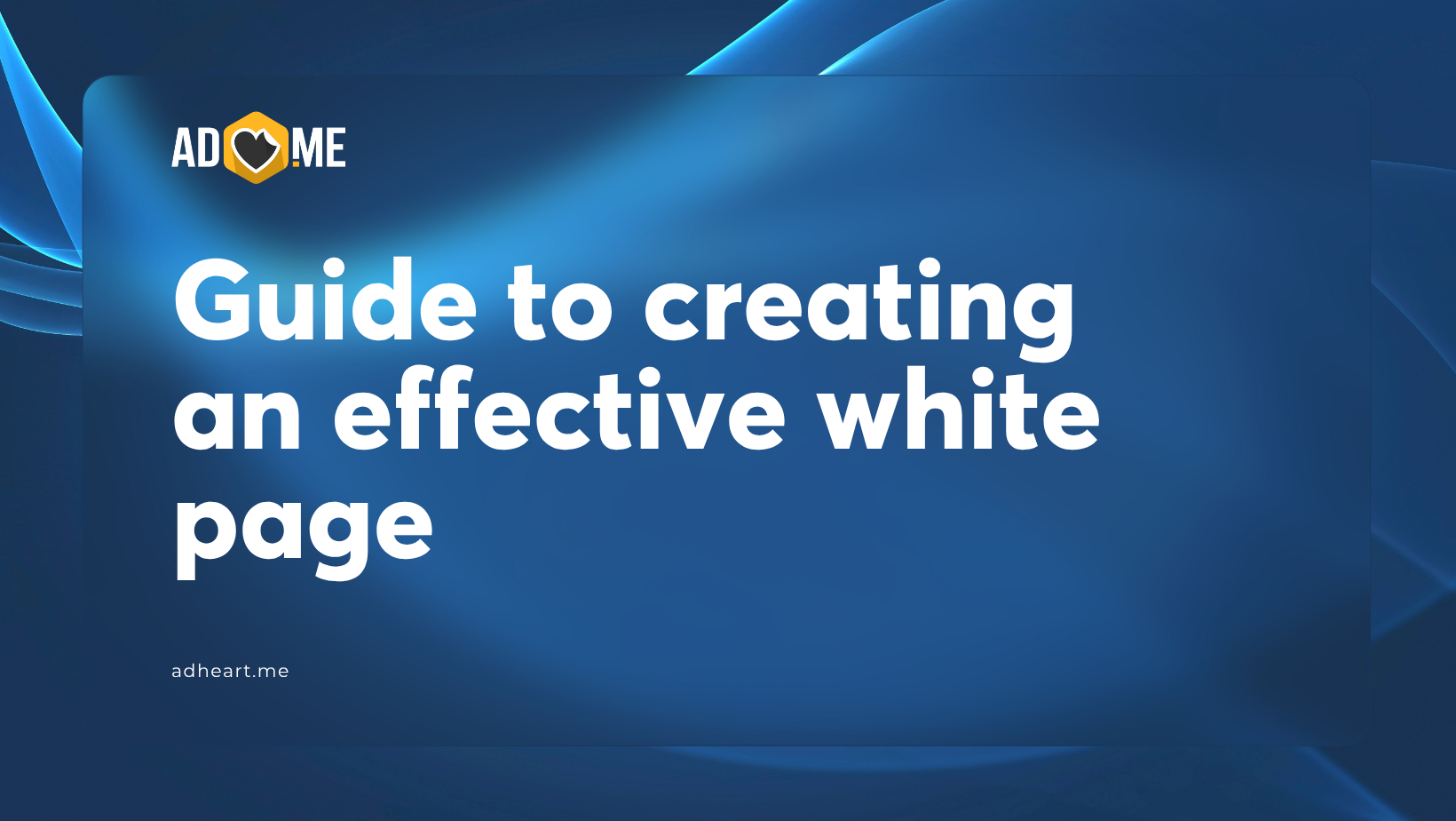 Guide to creating an effective white page for advertising on Facebook and Google Ads