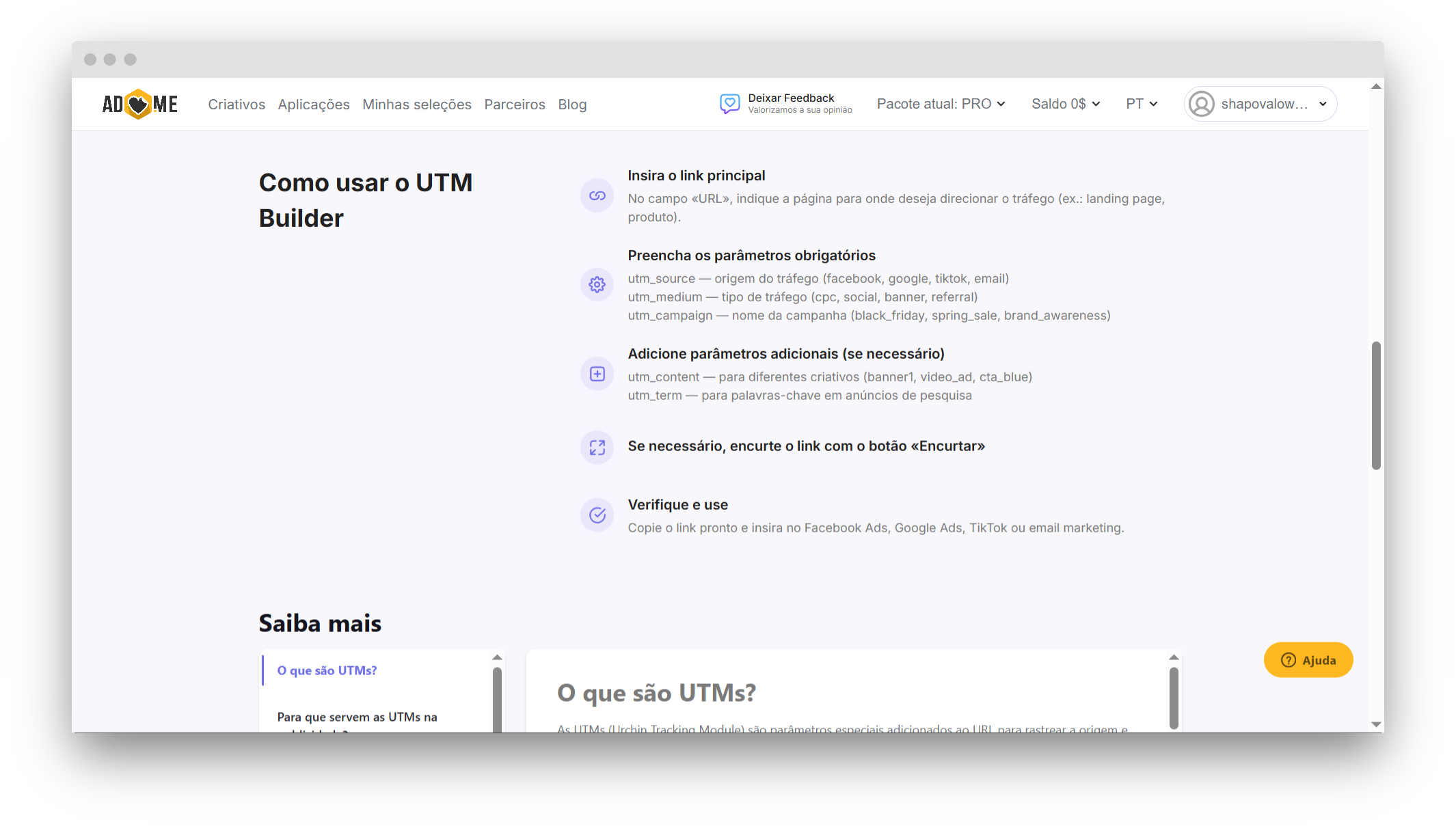 Gerador de UTMs do Adheart